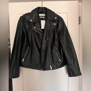 MANGO LEATHER BIKER JACKET